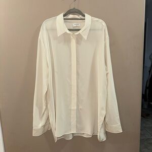 Babaton 100%Silk Button Down Shirt